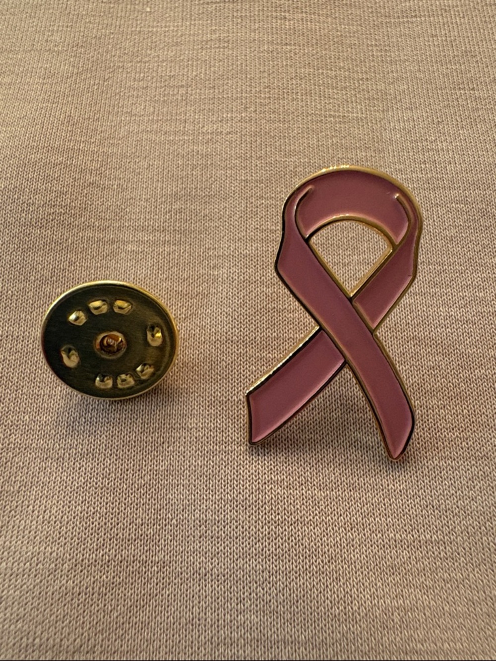 Pink Awareness Ribbon Lapel Pin - Unbranded